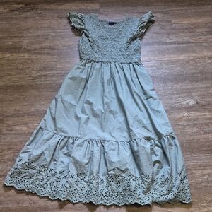 GAP Smocked Eyelet Dress Size M